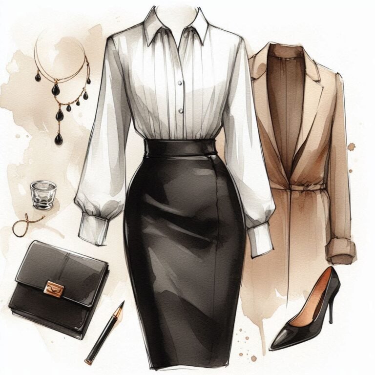 pencilSkirtAndBlouse